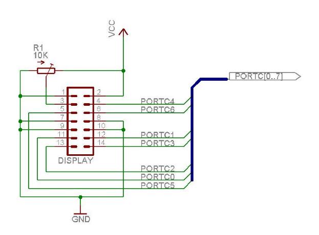 Anschlussplan des Displays